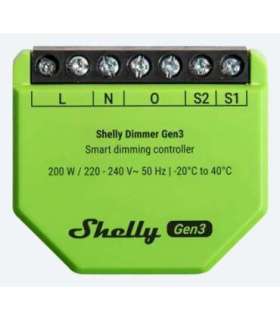 SHELLY Dimmer Gen3 Built-in Black, Lime