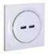 Fibaro Walli N socket-outlet 2x USB White