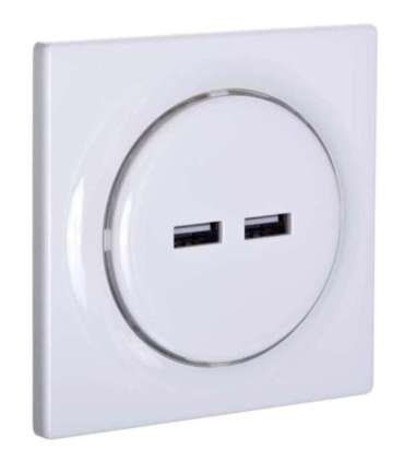Fibaro Walli N socket-outlet 2x USB White
