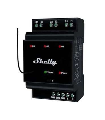 Shelly Qubino Wave Pro 3 3-channel Din Z-wave Bus Relay