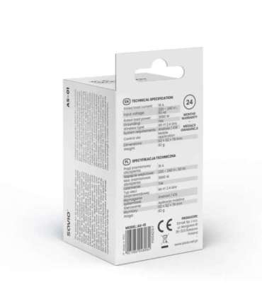 SAVIO WI-FI smart socket, 16A, AS-01, White