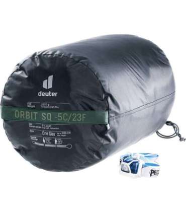 Deuter Orbit SQ -5 synthetic sleeping bag (200 cm) right-handed - ivy/ink