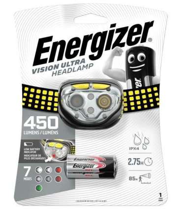 ENERGIZER Headlight Vision Ultra 3AA 450 LM, 3 colours of light