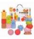 TULLO Sensory blocks – Montessori educational set, 18 pieces