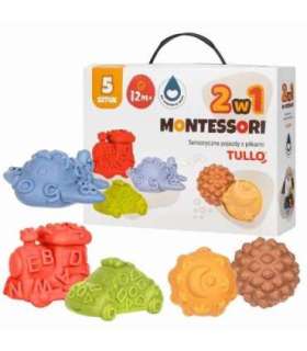 Tullo Sensory vehicles with balls – Montessori educational set, 5 pieces