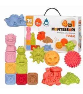 Tullo Sensory blocks – Montessori educational set, 14 pieces