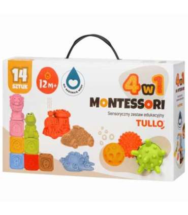 Tullo Sensory blocks – Montessori educational set, 14 pieces