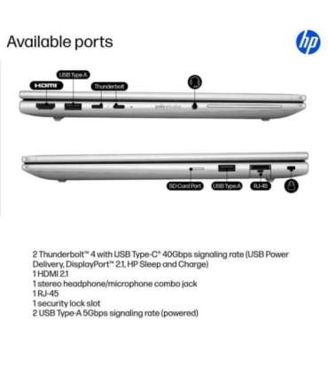 HP EliteBook 6 G1i 13 - Ultra 5-225U, 16GB, 512GB SSD, 13.3 WUXGA 300-nit AG, 5MP IR cam, WWAN-ready, Smartcard, FPR, US back