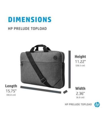 HP Prelude G2 15.6 Top Load, Water Resistant - Grey