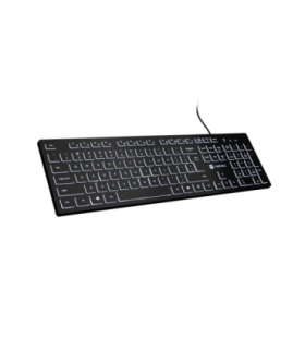 Natec Keyboard, Herring Glow, US, Backlit, Wired, White Natec
