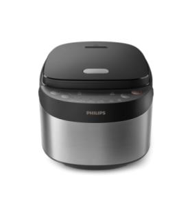 Philips Mini rice cooker HD3093/80 3000 series 600 W 0.85 L Number of programs 8 Black/Stainless Steel