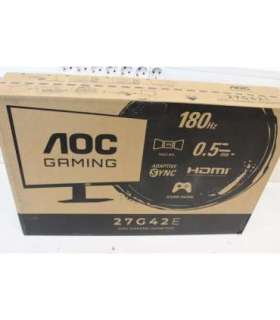 AOC 27G42E 27 " IPS FHD 16:9 180 Hz 1 ms 1920 x 1080 pixels 300 cd/m² HDMI ports quantity 1 Black