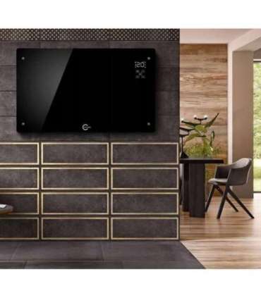 Carruzzo Q20F1 Glass panel heater black