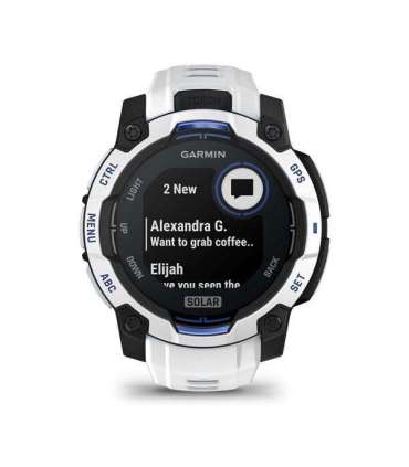 Garmin Instinct 2.29 cm (0.9") MIP 45 mm Digital 176 x 176 pixels Touchscreen Black, White GPS (satellite)