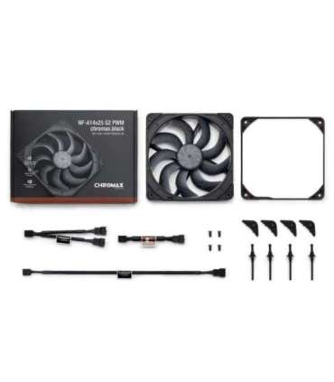 NF-A14x25 G2 PWM chromax.black - next-gen 140mm fan (black)