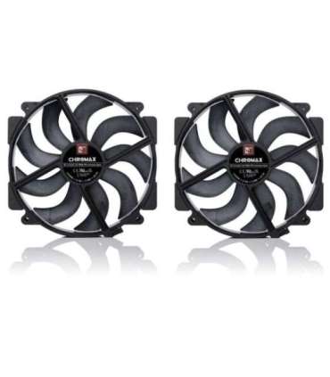 NF-A14x25r G2 PWM Sx2-PP chromax.black - dual fan set, black