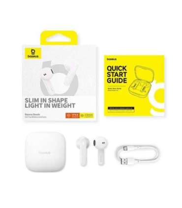 Baseus Bowie E16 Headset True Wireless Earphones In-ear Calls/Music USB Type-C Bluetooth White