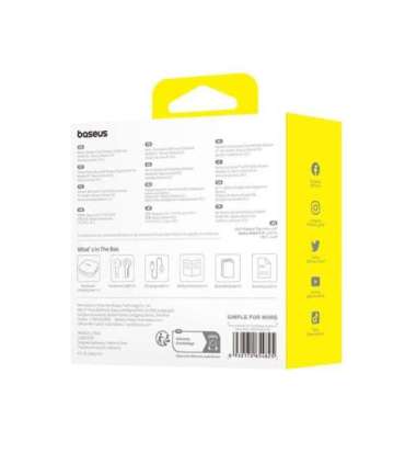 Baseus Bowie E16 Headset True Wireless Earphones In-ear Calls/Music USB Type-C Bluetooth White