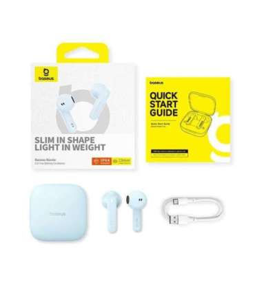 Baseus Bowie E16 Headset True Wireless Earphones In-ear Calls/Music USB Type-C Bluetooth Blue