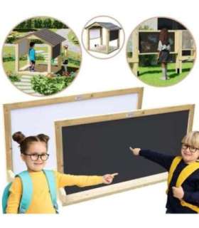 CLASSIC WORLD EDU Деревянная двусторонняя меловая и магнитная обучающая доска