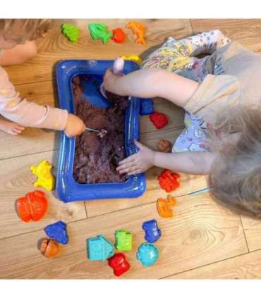 WOOPIE Piasek Kinetyczny 0,8 kg Zestaw w Koszyku z Foremkami +  /