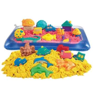 WOOPIE Piasek Kinetyczny 0,8 kg Zestaw w Koszyku z Foremkami +  /