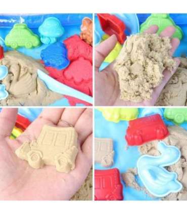 WOOPIE Piasek Kinetyczny 0,8 kg Zestaw w Koszyku z Foremkami +  /