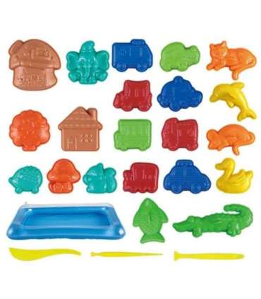 WOOPIE Piasek Kinetyczny 0,8 kg Zestaw w Koszyku z Foremkami +  /