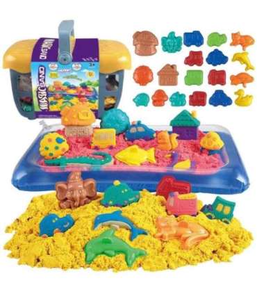 WOOPIE Piasek Kinetyczny 0,8 kg Zestaw w Koszyku z Foremkami +  /