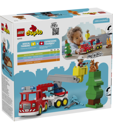 LEGO DUPLO Tuletõrjeauto vooliku ja tuletõrjujaga