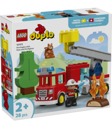 LEGO DUPLO Tuletõrjeauto vooliku ja tuletõrjujaga