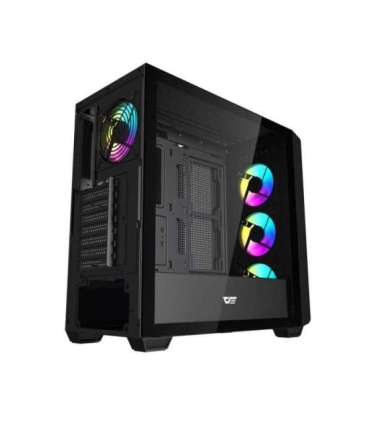 Darkflash DS900WD ATX computer case (black) + 4 fans