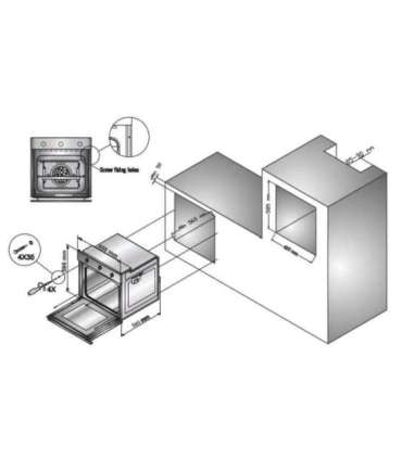Integreeritav ahi Schlosser OE459DTWTL, valge