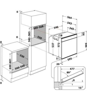 Integreeritav ahi Whirlpool W9OS24S1P