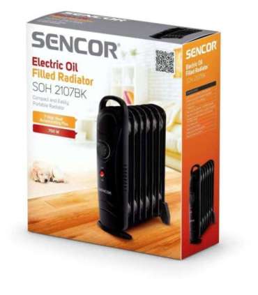 Oil filled radiator Sencor, black