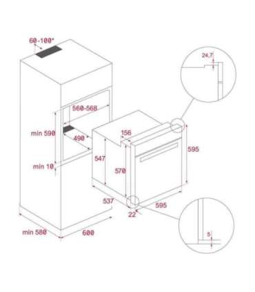 Integreeritav ahi Teka HLB 85-GH1 P BM MaestroPizza