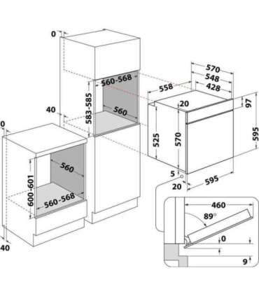 Integreeritav ahi Whirlpool OMSK58RU1SB