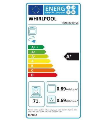 Integreeritav ahi Whirlpool OMK58CU1SB