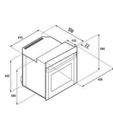 Integreeritav ahi Schlosser STF45WHTL