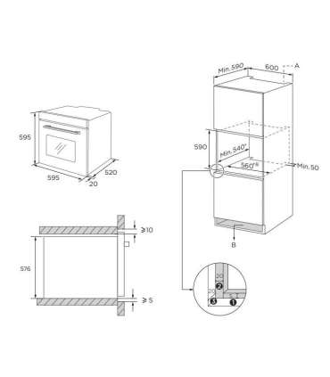 Integreeritav ahi Scandomestic OVB70CWA