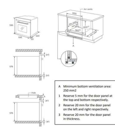 Integreeritav ahi Scandomestic OVB70CWA