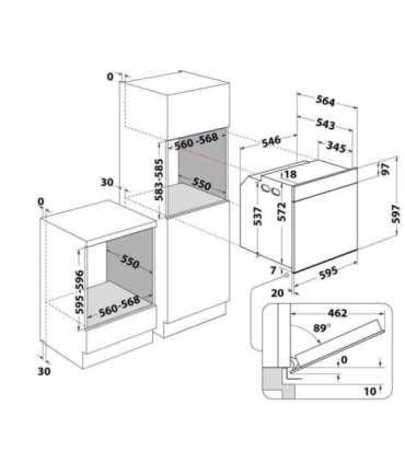 Integreeritav ahi Whirlpool WOI4S8CM1SWA