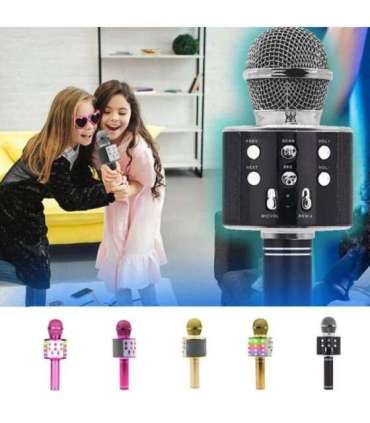 Karaokemikrofon kõlariga Manta MIC20GL, kuldne