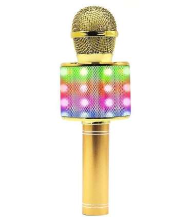 Karaokemikrofon kõlariga Manta MIC20GL, kuldne