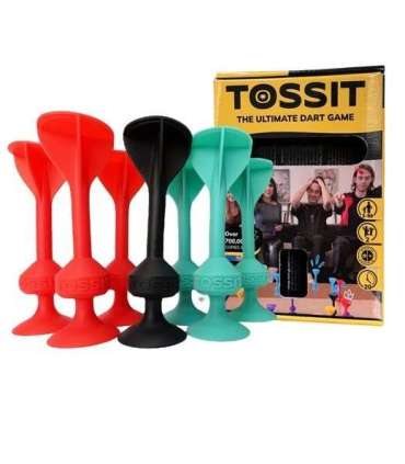 Gra w rzutki z silikonowymi przyssawkami TOSSIT Zestaw Startowy, czerwony i zielony