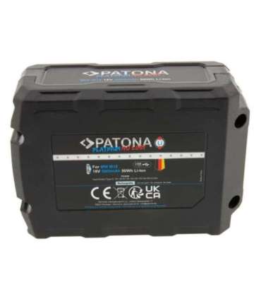 PATONA Platinum 18V Battery for Milwaukee M18 with USB-C port PD45W Black