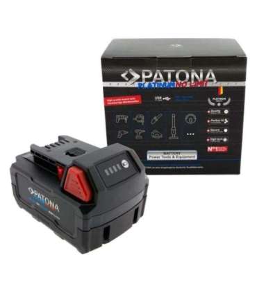 PATONA Platinum 18V Battery for Milwaukee M18 with USB-C port PD45W Black
