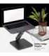 Maclean desk stand for monitor or laptop, gas spring, for standing and sitting work, black, MC-493