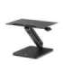 Maclean desk stand for monitor or laptop, gas spring, for standing and sitting work, black, MC-493