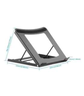 Manhattan Laptop and Tablet Stand, Adjustable (5 positions), Suitable for all tablets and laptops up to 15.6", Portable